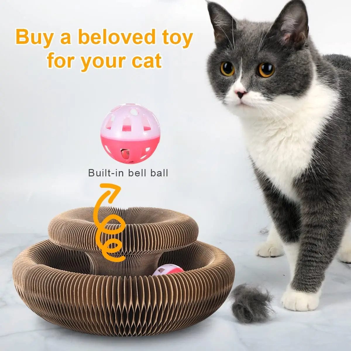 Magic Organ Cat Toy - Round Corrugated Scratching Post & Claw Grinding Board - Homebound Essentials