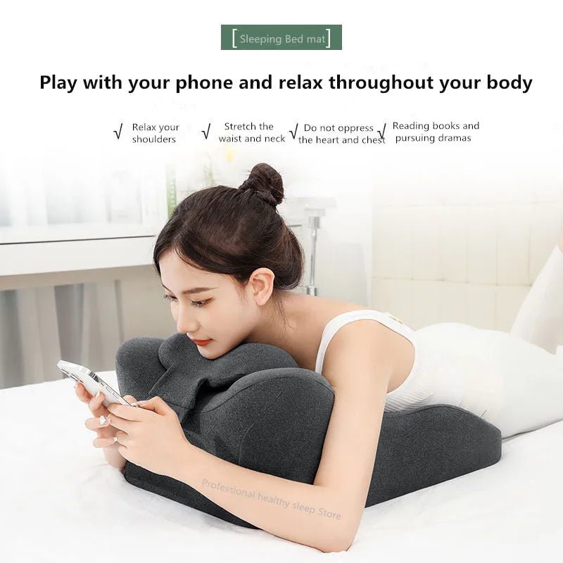 Multifunctional Prone Lying Pillow – Ultimate Comfort for Sleeping, Relaxing & Phone Use - Homebound Essentials