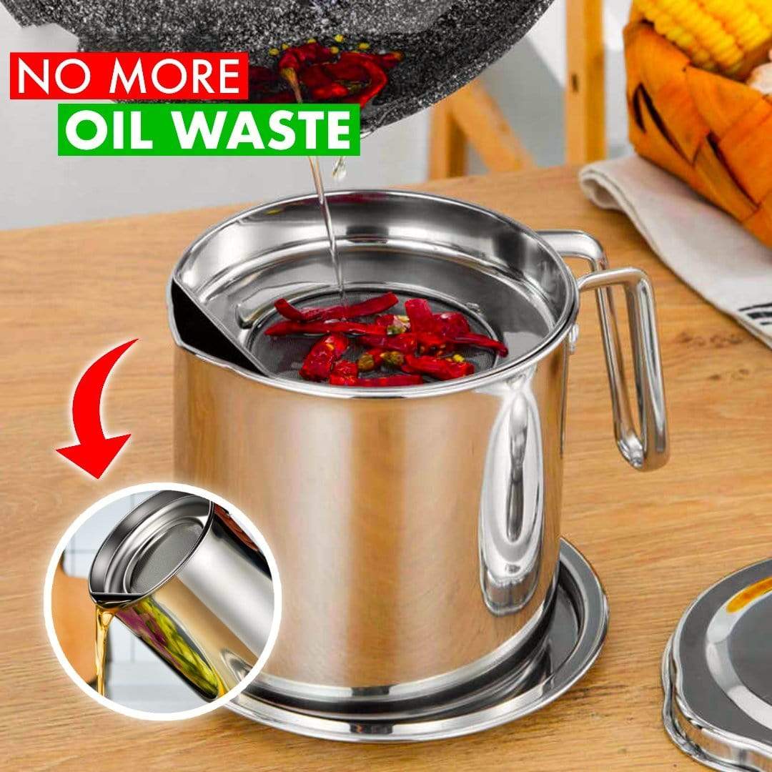 Oil Saver - Stainless Steel Oil Filter Pot - Homebound Essentials