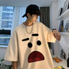 Oversized Cotton T-Shirts 5XL - Casual Summer Fashion with Emote Print - Homebound Essentials