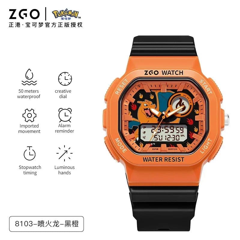 Pokemon Joint Zgo Sanrio Psyduck Charmander Waterproof Luminous Sports Electronic Watch for Boys and Girls - Homebound Essentials