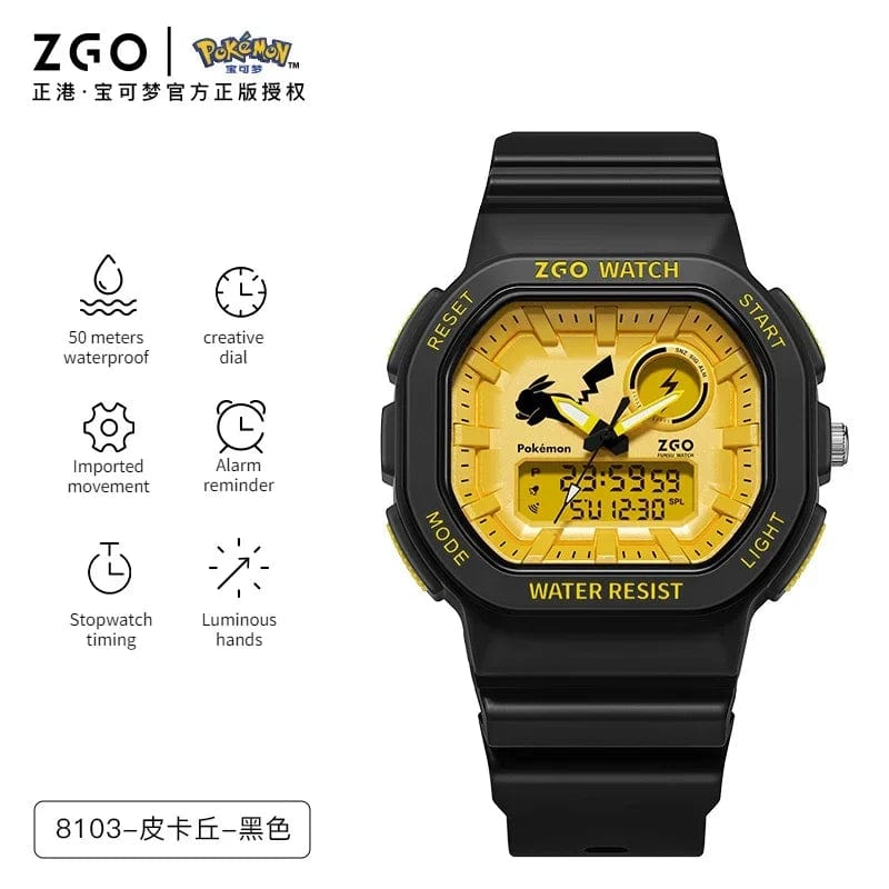 Pokemon Joint Zgo Sanrio Psyduck Charmander Waterproof Luminous Sports Electronic Watch for Boys and Girls - Homebound Essentials