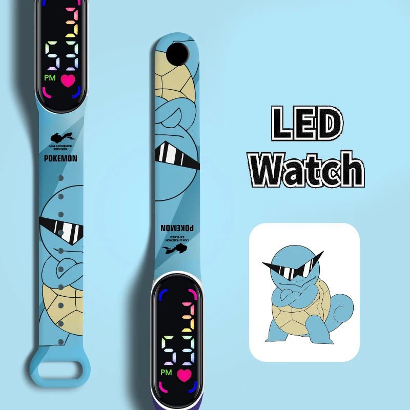 Pokemon Strap LED Electronic Watch – Colorful Pikachu Digital Bracelet for Kids - Homebound Essentials