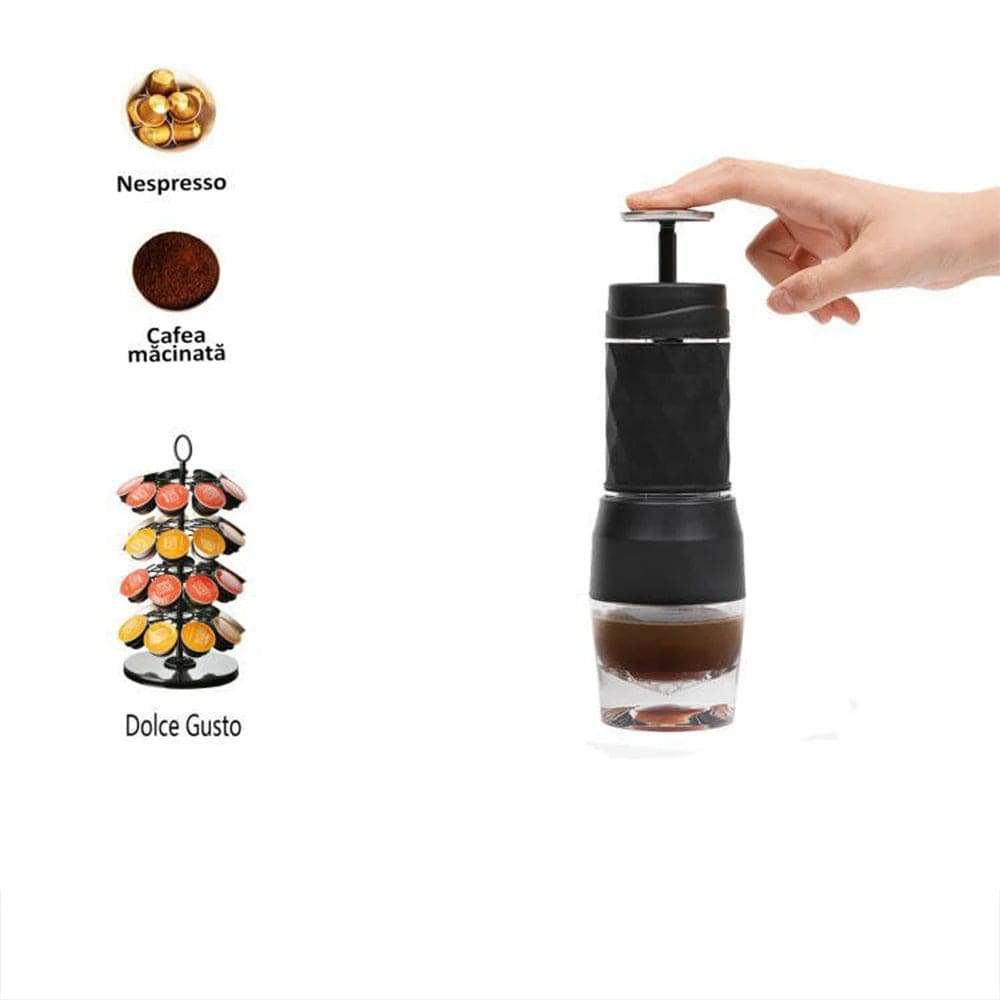 Portable Espresso Coffee Maker - Hand Press Brewer for Capsule & Ground Coffee - Homebound Essentials