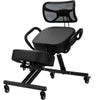 PosturePerfect: Ergonomic Kneeling Chair with Adjustable Height, Backrest and Smooth Gliding Casters for Correct Posture - Homebound Essentials