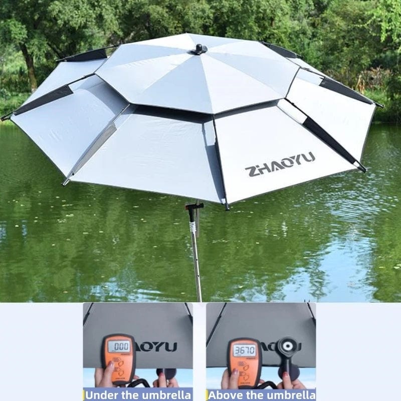 ProFish Umbrella: Adjustable Big Umbrella with Double Thickened Layer - Homebound Essentials