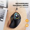 ProtoArc EM03: Wireless Bluetooth Trackball Mouse, Rechargeable Ergonomic RGB Backlit Rollerball Mouse - Homebound Essentials