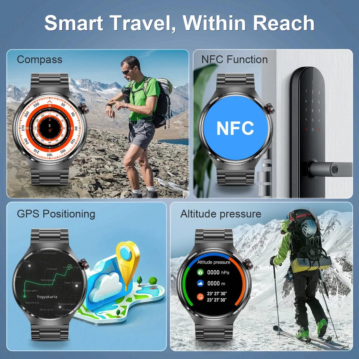 ProTrack GT4: GPS Smart Watch for Men - Homebound Essentials