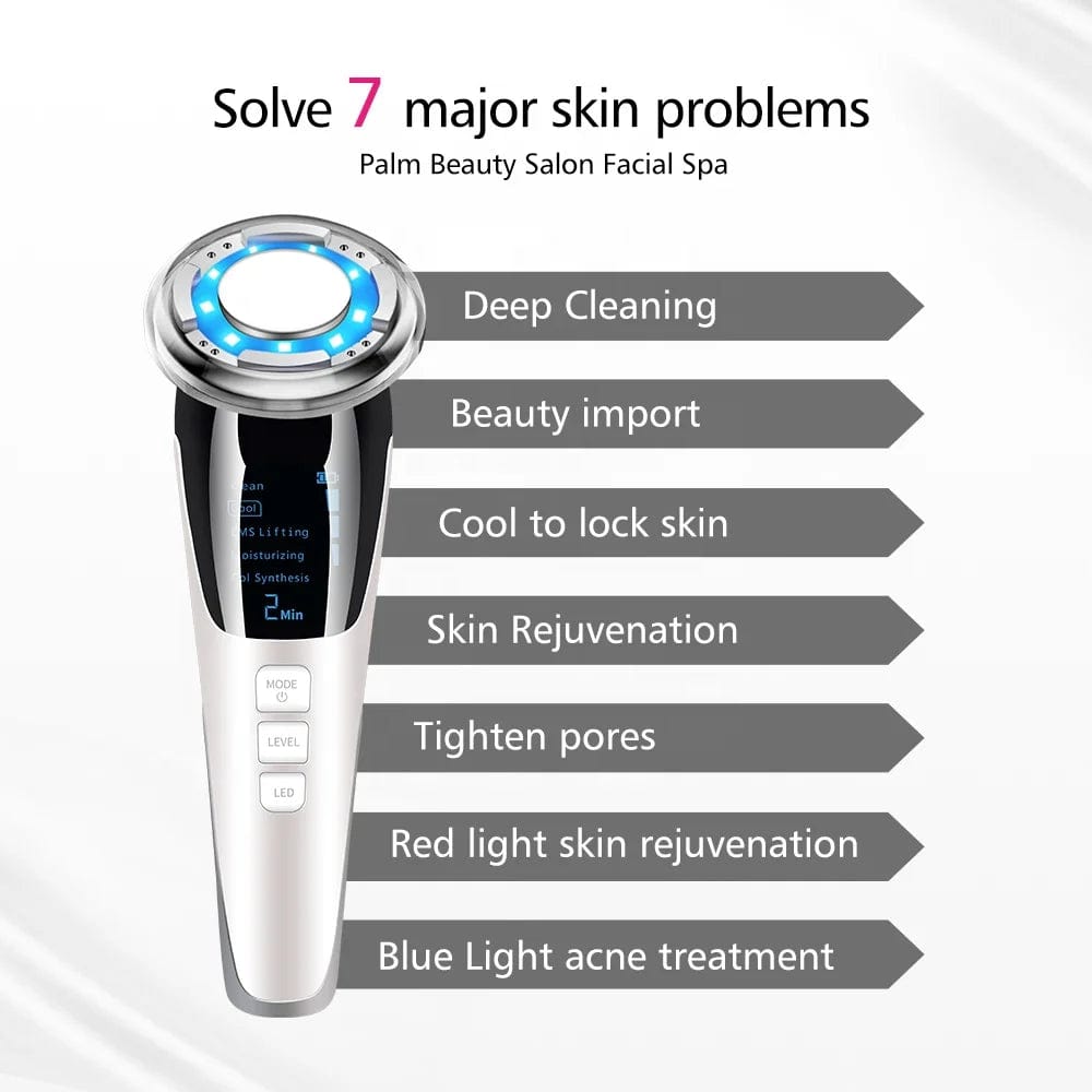 RadianceRevive 5 - in - 1 Beauty Wonder | EMS Hot Cool Facial Massager - Homebound Essentials