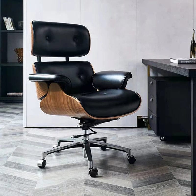 RegalComfort Modern Office Chair: Modern Luxury Office Chair | Comfortable Rotating Boss Chair with Designer Leather - Homebound Essentials