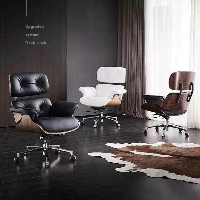 RegalComfort Modern Office Chair: Modern Luxury Office Chair | Comfortable Rotating Boss Chair with Designer Leather - Homebound Essentials