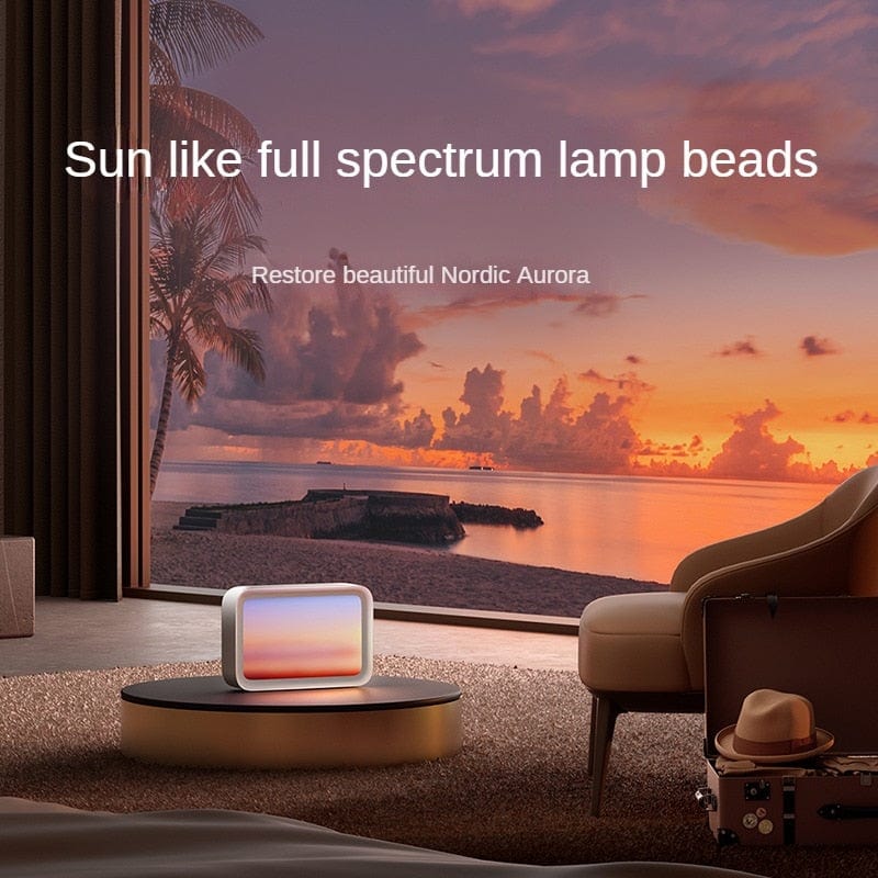 RelaxGlow: Bedside Relaxation White Noise LED Screen with Dynamic Sunset Simulation - Homebound Essentials