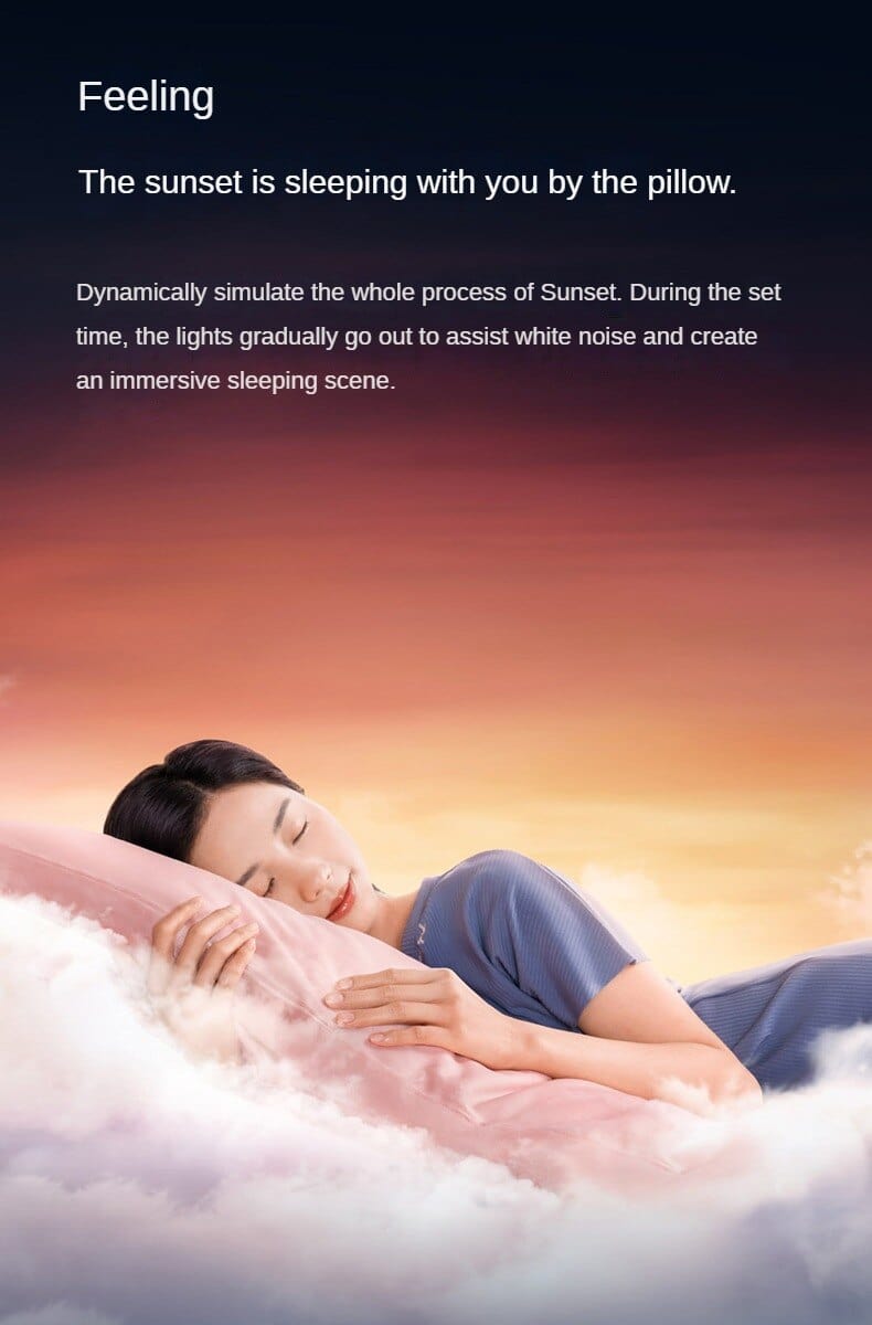 RelaxGlow: Bedside Relaxation White Noise LED Screen with Dynamic Sunset Simulation - Homebound Essentials