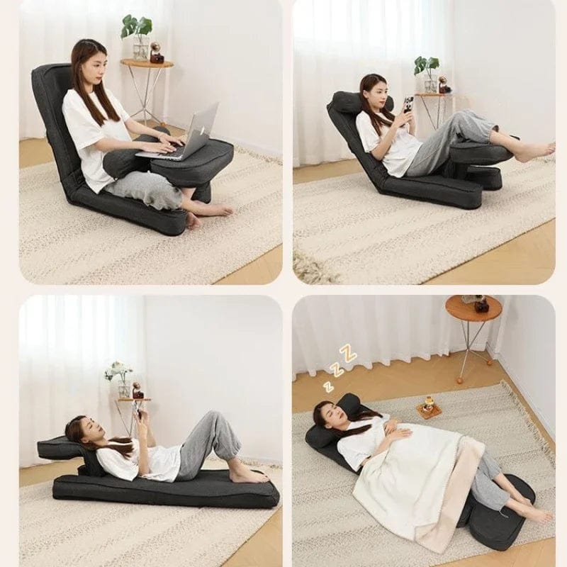 RelaxNest Tatami Sofa: Compact Dorm & Balcony Lazy Sofa Chair | 4 in 1 Adjustable Chaise Lounge Sofa - Homebound Essentials