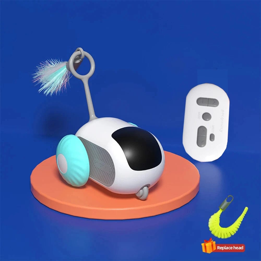 Remote Controlled Cat Toy Car - Automatic Moving Toy for Interactive Playing and Kitten Training - Homebound Essentials