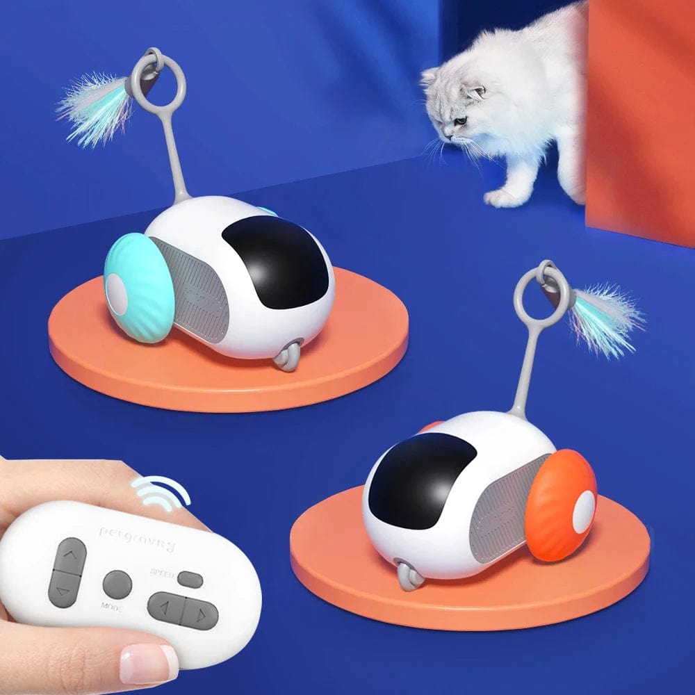 Remote Controlled Cat Toy Car - Automatic Moving Toy for Interactive Playing and Kitten Training - Homebound Essentials