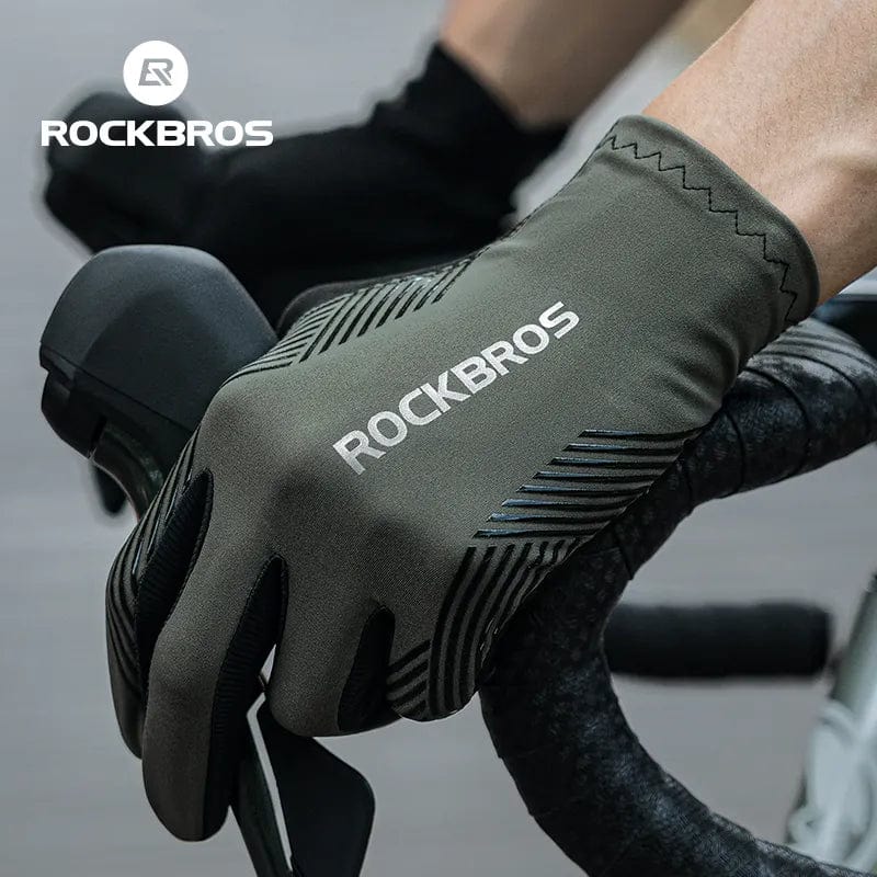 ROCKBROS Summer Cycling Gloves - Breathable MTB Road Bike Non - Slip Full Finger Gloves - Homebound Essentials