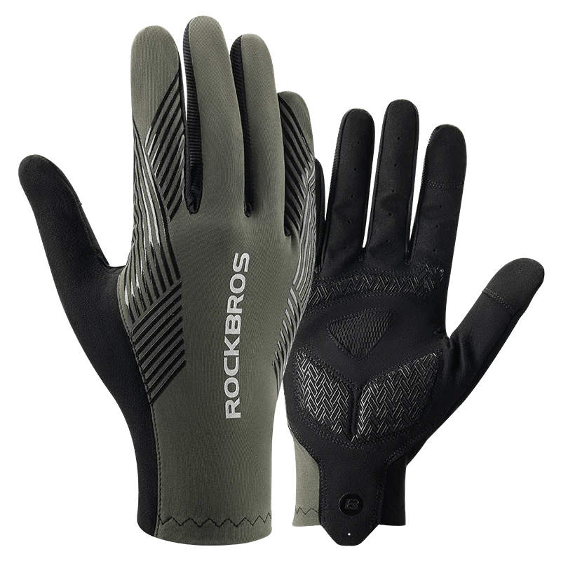 ROCKBROS Summer Cycling Gloves - Breathable MTB Road Bike Non - Slip Full Finger Gloves - Homebound Essentials