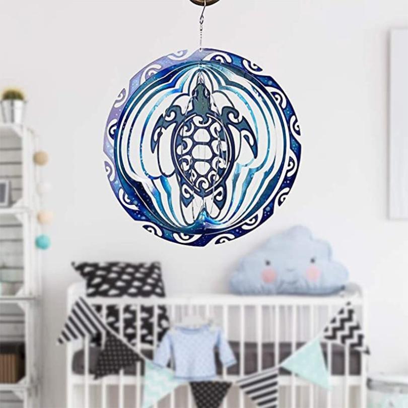 SeaBreeze - Sea Turtle Wind Spinner Outdoor Hanging Ornament - Homebound Essentials