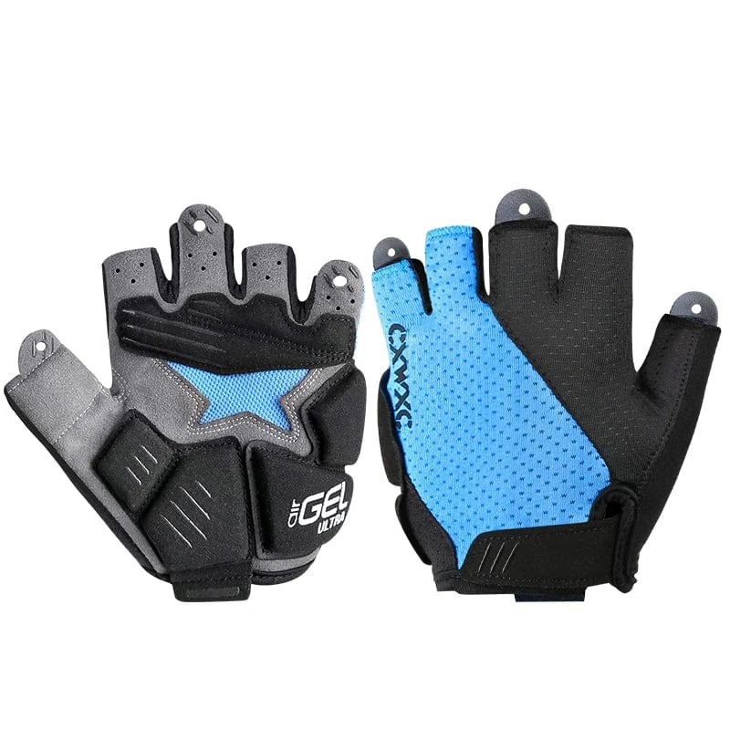 Shockproof Bicycle Half Finger Gloves - Thick GEL Silicone, Breathable & Anti - Slip Cycling Gloves - Homebound Essentials