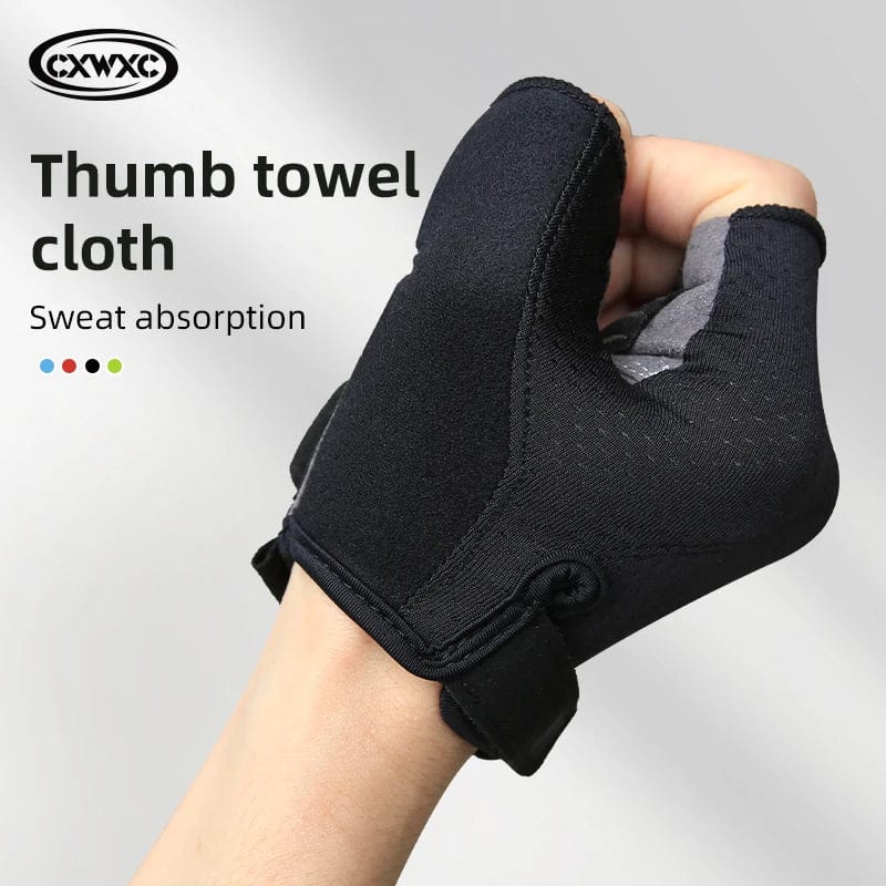 Shockproof Bicycle Half Finger Gloves - Thick GEL Silicone, Breathable & Anti - Slip Cycling Gloves - Homebound Essentials