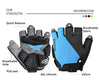 Shockproof Bicycle Half Finger Gloves - Thick GEL Silicone, Breathable & Anti - Slip Cycling Gloves - Homebound Essentials