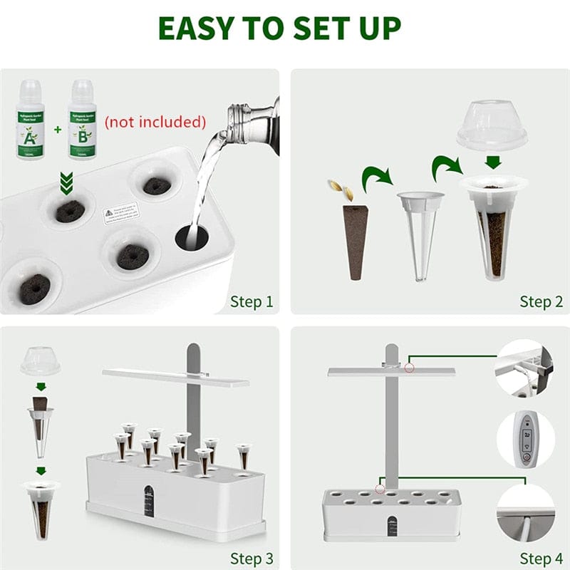 Smart Indoor Hydroponics Growing Garden System - Homebound Essentials