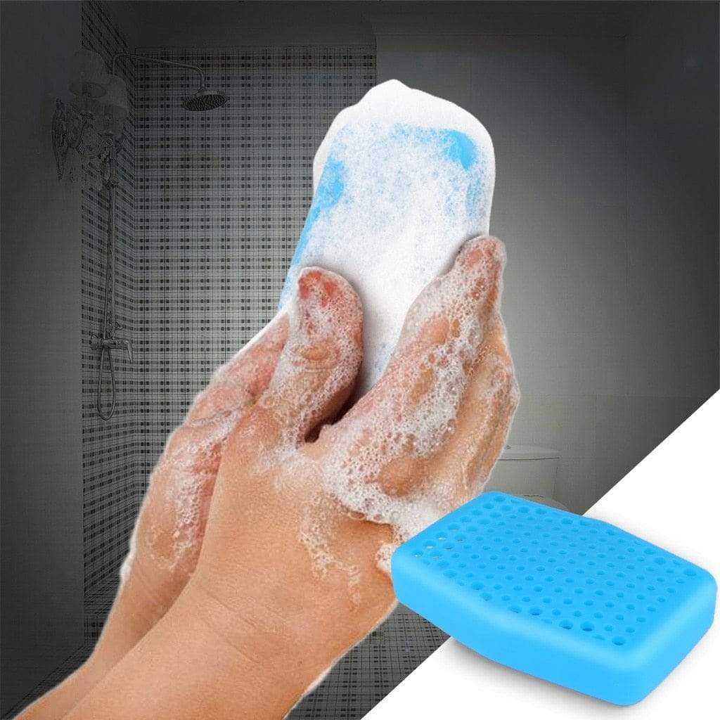 SoapSaver - Silicone Soap Saver Sleeve Shower Scrubber - Homebound Essentials