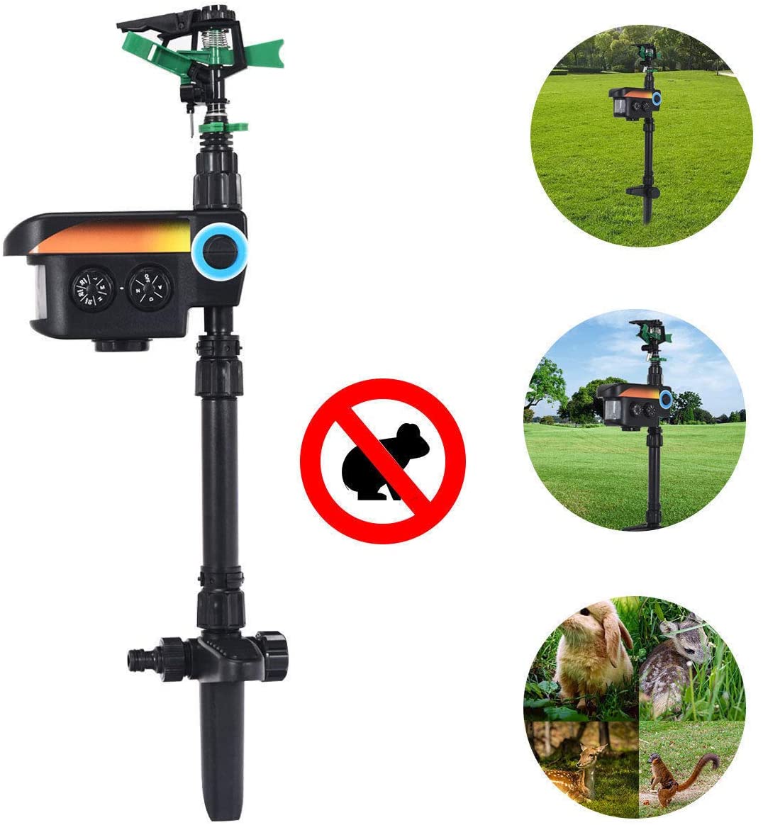 Solar Powered Motion Activated Animal Repellent Garden Sprinkler - Homebound Essentials