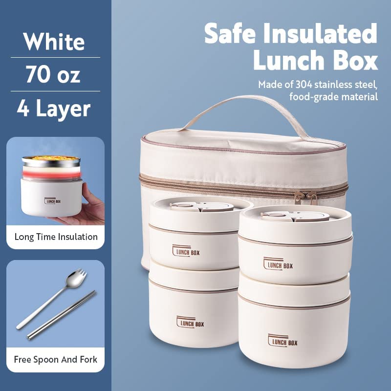 Stainless Steel Thermal Insulated Lunch Box Containers - Homebound Essentials