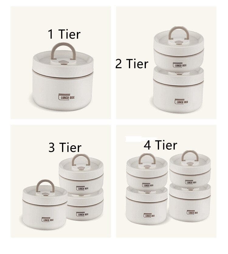 Stainless Steel Thermal Insulated Lunch Box Containers - Homebound Essentials