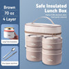 Stainless Steel Thermal Insulated Lunch Box Containers - Homebound Essentials