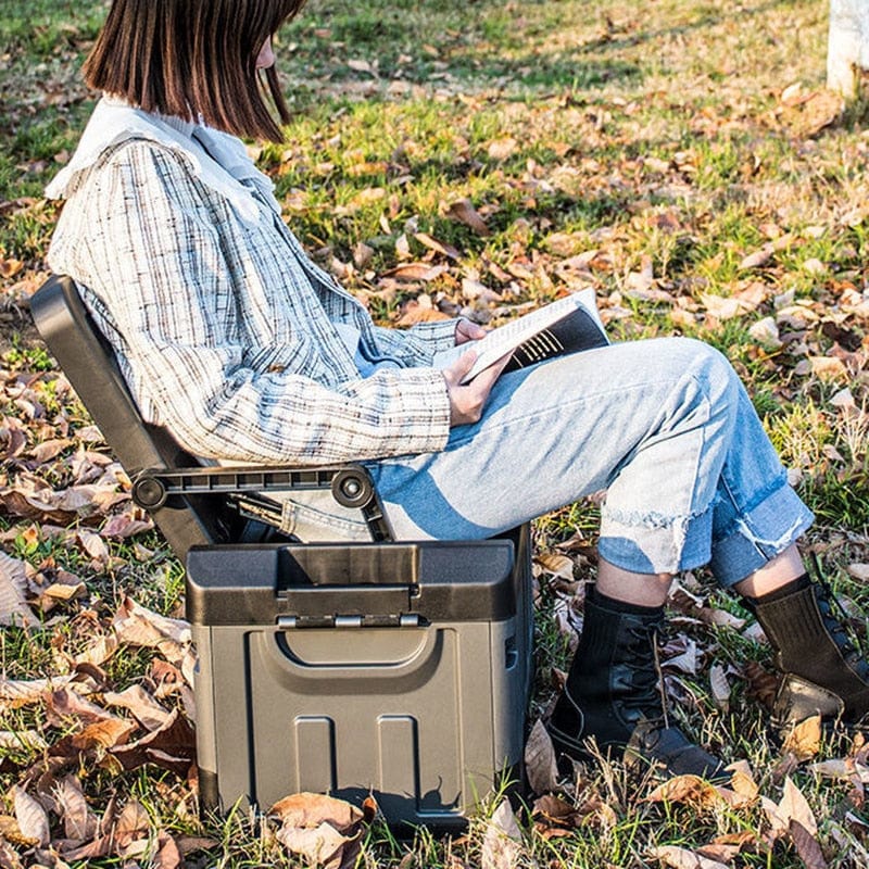 StowChair: Designer Outdoor Camping Folding Chair with Built - in Storage Box - Homebound Essentials