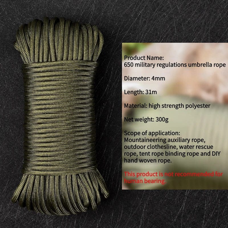 TitanTether Survival Cord - Heavy - Duty 10 - Core Polyester Rope for Outdoor Adventures | 660lb Capacity - Homebound Essentials