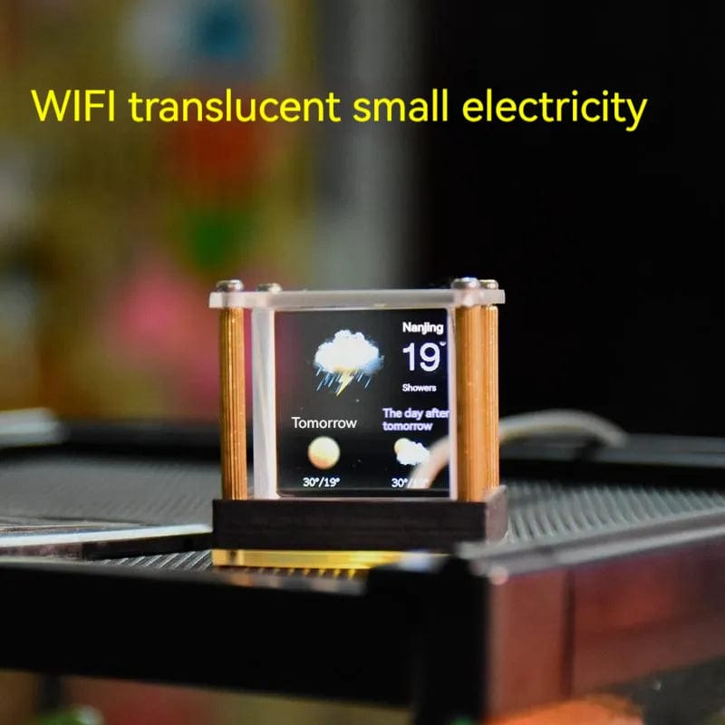 Translucent Desktop Weather Clock Ornament with WIFI - Homebound Essentials