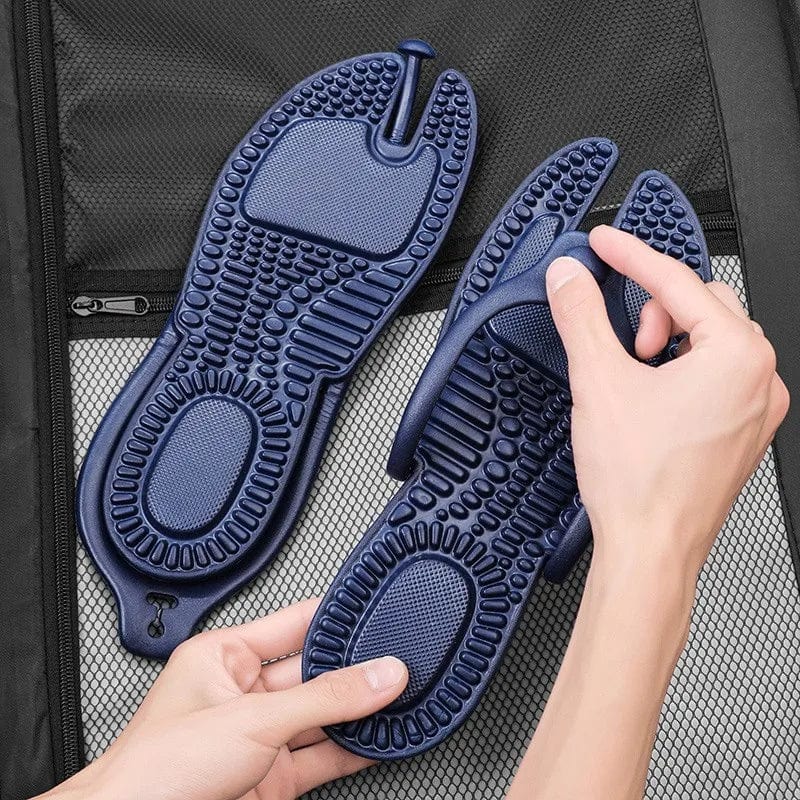 TravelEase Slides: Men's Platform Flip Flops, Bathroom Home Slippers, Women's Hotel Slippers, Outdoor Travel Folding Slippers, Non - slip Slides - Homebound Essentials