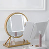 Tri - Folded LED Makeup Touch Screen Adjustable Cosmetic Mirror - Homebound Essentials