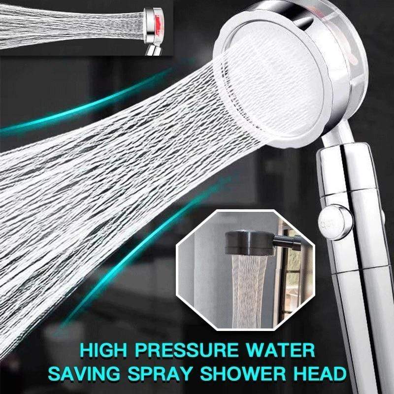 TurboSpray - High Pressure Shower Head With Propeller - Homebound Essentials