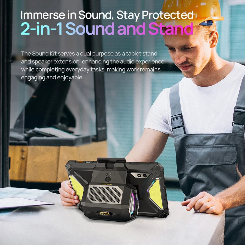 Ulefone ArmorPad SoundBoost Kit: External Sound Speakers Stand | Enhanced Audio Experience for Rugged Tablets - Homebound Essentials