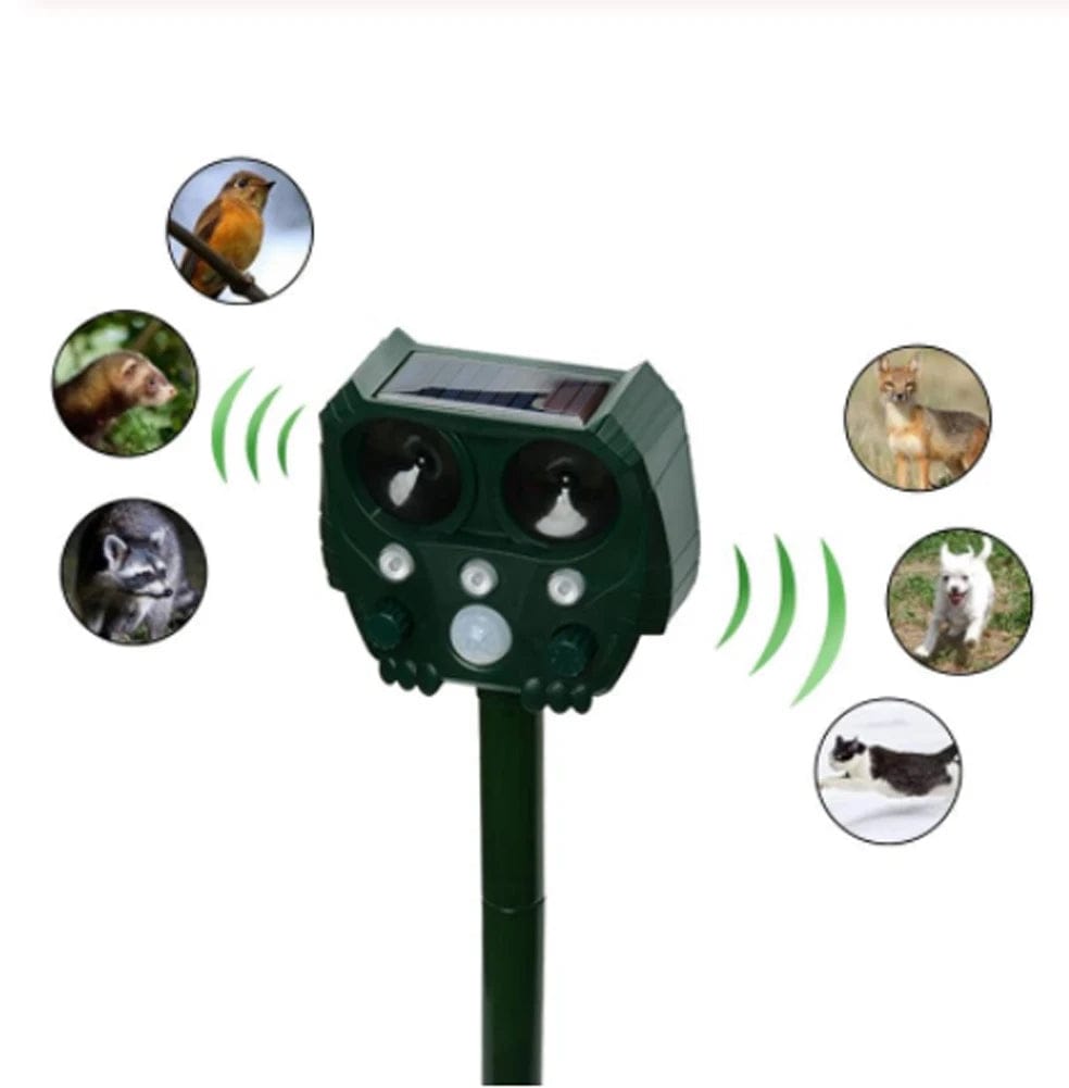 Ultrasonic Animal Solar Powered Pest Motion Activated Repeller - Homebound Essentials