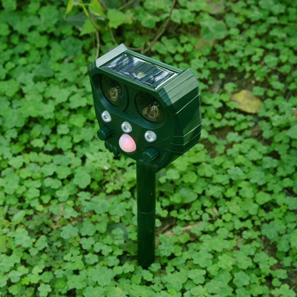 Ultrasonic Animal Solar Powered Pest Motion Activated Repeller - Homebound Essentials