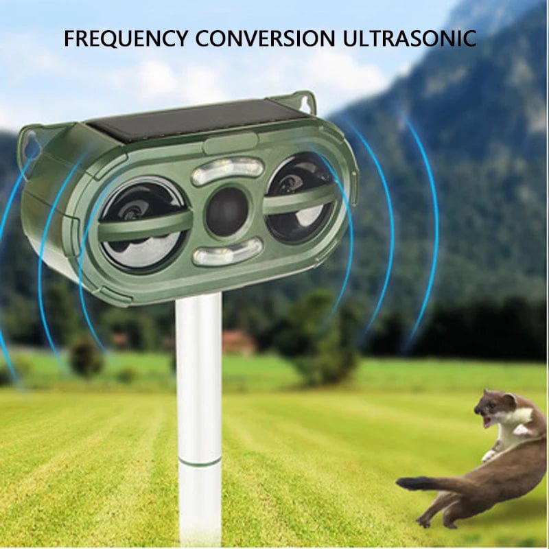 Ultrasonic Solar Powered Animal Waterproof Dog Animal Repellent - Homebound Essentials