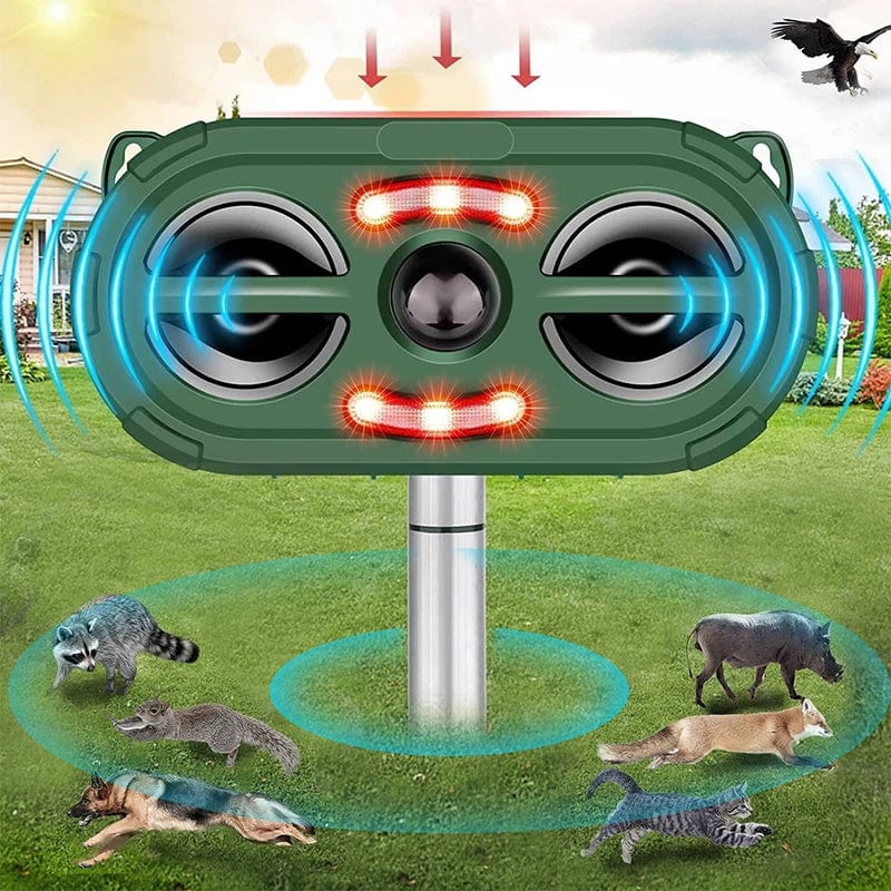 Ultrasonic Solar Powered Animal Waterproof Dog Animal Repellent - Homebound Essentials