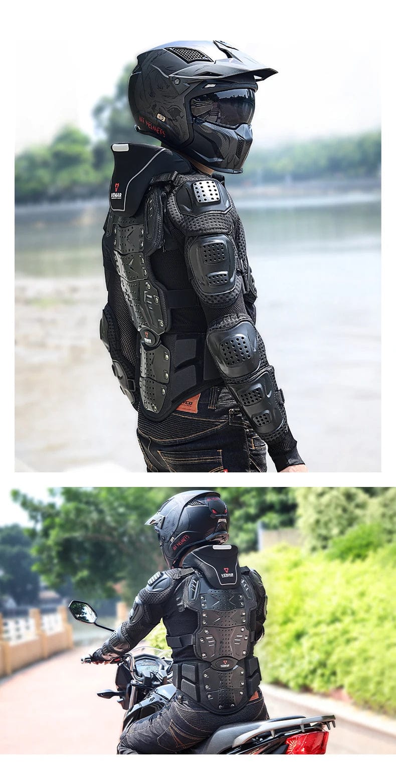 Vemar Full Body Armor Motorcycle Jacket: Chest and Back Protector, Moto Body Armor Guard for Motocross, Racing, and Cycling - Homebound Essentials