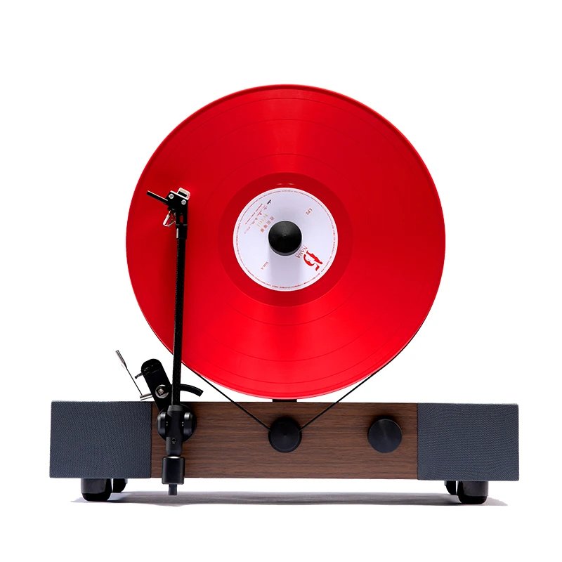 Vertical Record Player - Retro Vinyl Turntable & Wooden Gramophone - Homebound Essentials