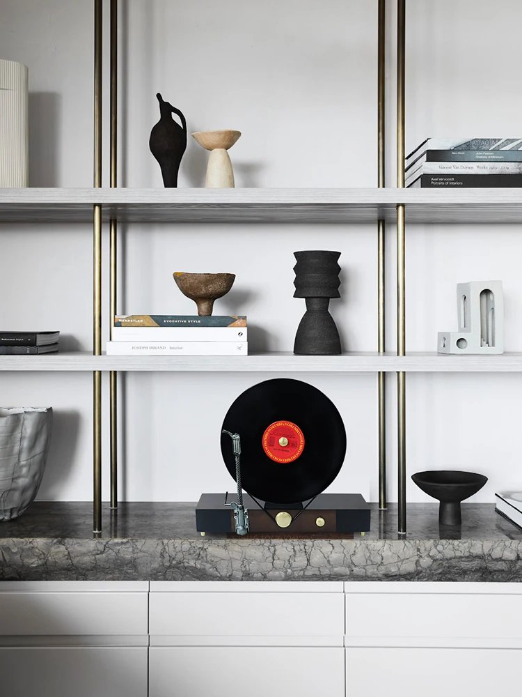 Vertical Record Player - Retro Vinyl Turntable & Wooden Gramophone - Homebound Essentials