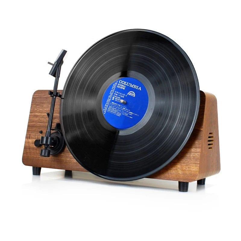 Vertical Record Player - Retro Vinyl Turntable & Wooden Gramophone - Homebound Essentials