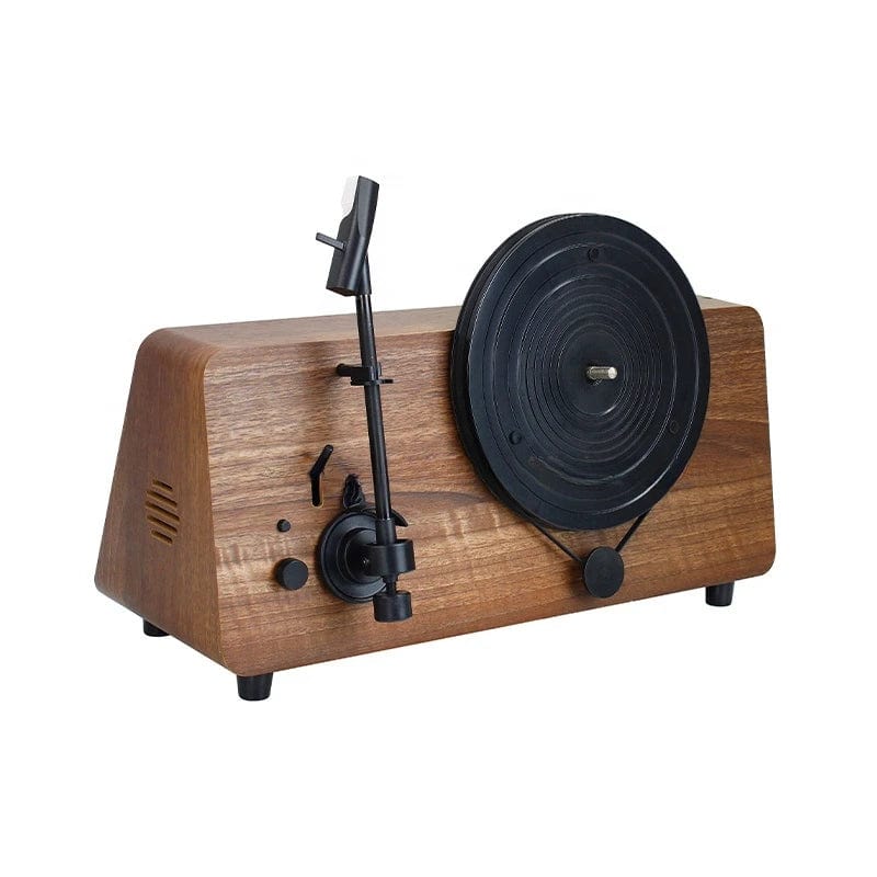 Vertical Record Player - Retro Vinyl Turntable & Wooden Gramophone - Homebound Essentials