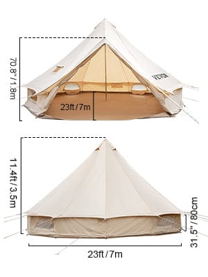 VEVOR Ultimate 4 - Season Canvas Bell Pop Up Tent - Homebound Essentials