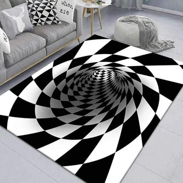 VortexVista: 3D Geometric Optical Illusion Rug - Homebound Essentials